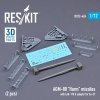 RESKIT RS72-0424 AGM-88 HARM MISSILES WITH LAU-118 & ADAPTER FOR SU-27 (2 PCS) 1/72